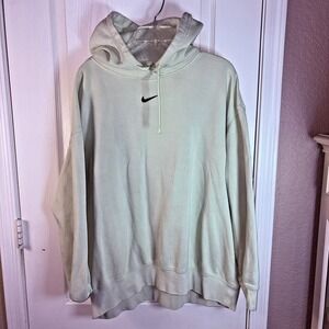 Nike Woman's XL Mint Hoodie Sweatshirt w/ Black Swoosh Logo EUC